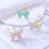 Porte-anneaux de serviette en forme de fleur et de papillon, 8 pièces, pour Easte 8