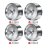 4 st/set, 1,9 tum metallretro spegelnav för 2