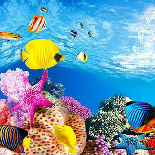 Aquarium achtergrondpapier HD-afbeelding 3D drie-dimensionaal 1