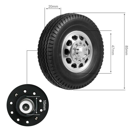 Forreste gummihjul til low-loader – dæk med CNC 2