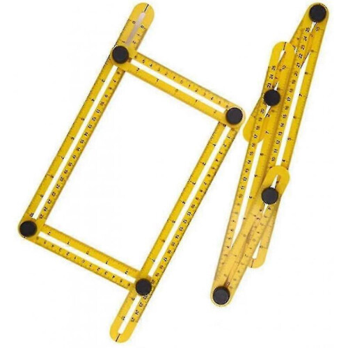 4 Colors Plastic Angle Model Tool, Protractor, Metric Scale Multi-angle Measuring Ruler 2
