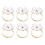 Lot de 6 ronds de serviette en forme de fleur, porte-boucles florales Dini 2