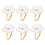 Lot de 6 ronds de serviette en forme de fleur, porte-boucles florales Dini 4