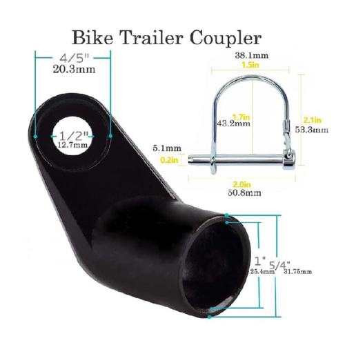 Ensemble d'attelage de remorque de vélo, coupleur de vélo robuste 2