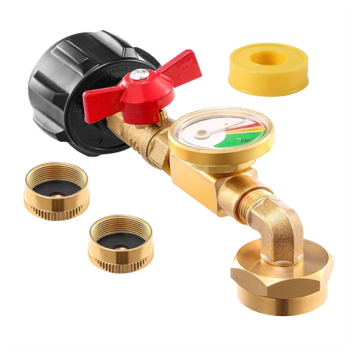 Adaptador de codo de recarga de propano QCC1 con medidor de tanque