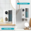 Dispenser automatico di collutorio per bagno con 2 6