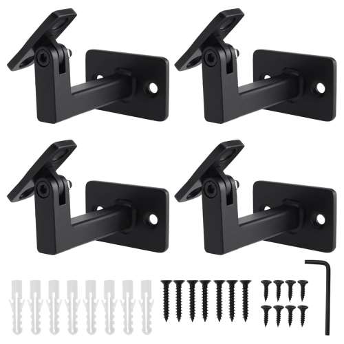 4 Pcs Adjustable Handrail Brackets, Stair Railing