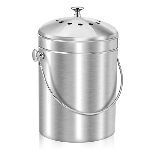 Compost Bucket for Kitchen Countertop,1.3 Gallon S 1