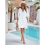 Dames strandcover-ups V-hals badpak met knoopjes 8
