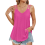 Casual Spaghetti Strap Rosa Rosso M 2