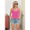 Casual Spaghetti Strap Rosa Rosso M 9