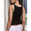Womens Summer Square Neck Ribbed Slim Fitted Spagh 6