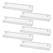 6pcs Vinyl Record Wall Mount Shelf Set Of Album Holders for Hanging On Walls - Shelves Albums Or Ch