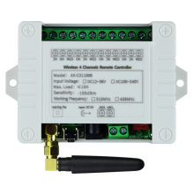 Controle remoto sem fio AC100-240V 4CH LED Light