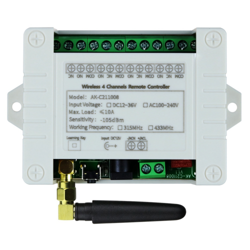 Controle remoto sem fio AC100-240V 4CH LED Light