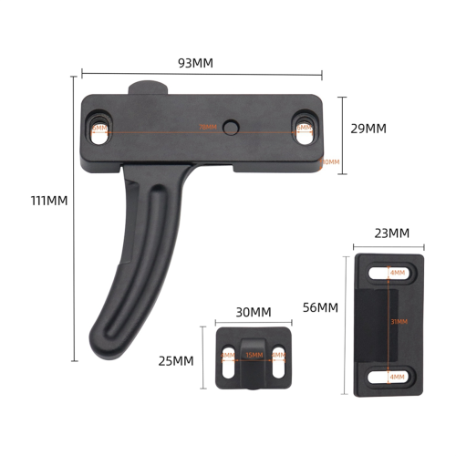 RV Screen Door Latch Set Aluminum Alloy Universal 1