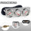 Kit de jauges triples huile/volts/eau, 2 pouces, chromé 4