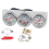 Kit de jauges triples huile/volts/eau, 2 pouces, chromé 1