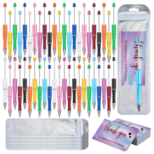 Kit de canetas com 150 peças, cores de plástico com contas