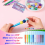 Kit de canetas com 150 peças, cores de plástico com contas 3