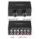 Comutator audio stereo bidirecțional cu 4 cai, 2 intrări, 1 ieșire 6