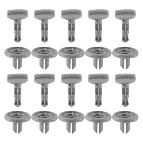 Lot de 10 clips de tablette arrière en plastique gris, type E