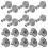 Lot de 10 clips de tablette arrière en plastique gris, type E 3