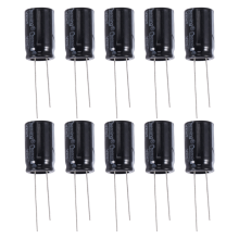 10 condensadores electrolíticos radiales de 22 uF, 400 V y 105 C