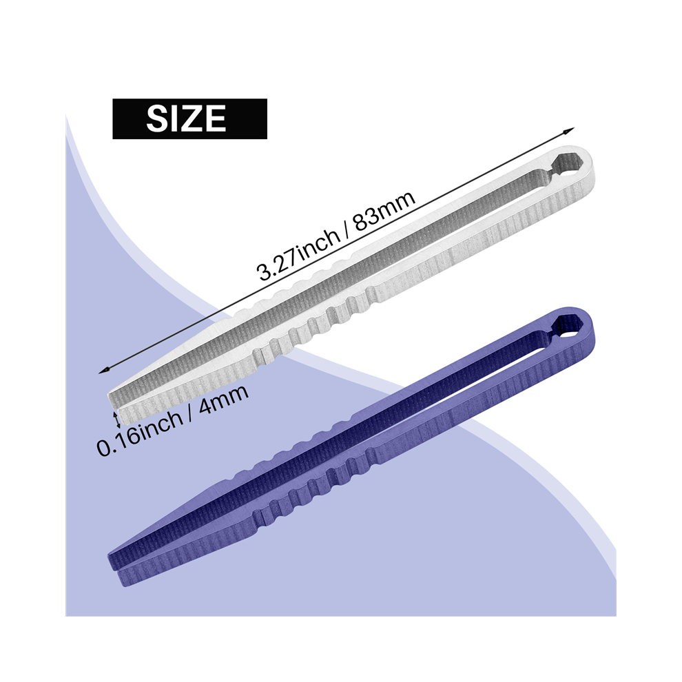 Semoic 2 Pack Mini Tweezers Titanium Portable Alloy Edc S