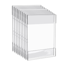 Suportes para placas de acrílico transparente de 8,5 x 11 polegadas com suporte duplo