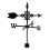 Prachtige metalen windwijzer ornament 1