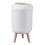 High-Legged Wood Grain Trash Can Plastic Dustbin S 1