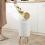 High-Legged Wood Grain Trash Can Plastic Dustbin S 7