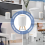 High-Legged Wood Grain Trash Can Plastic Dustbin S 6