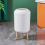 High-Legged Wood Grain Trash Can Plastic Dustbin S 3