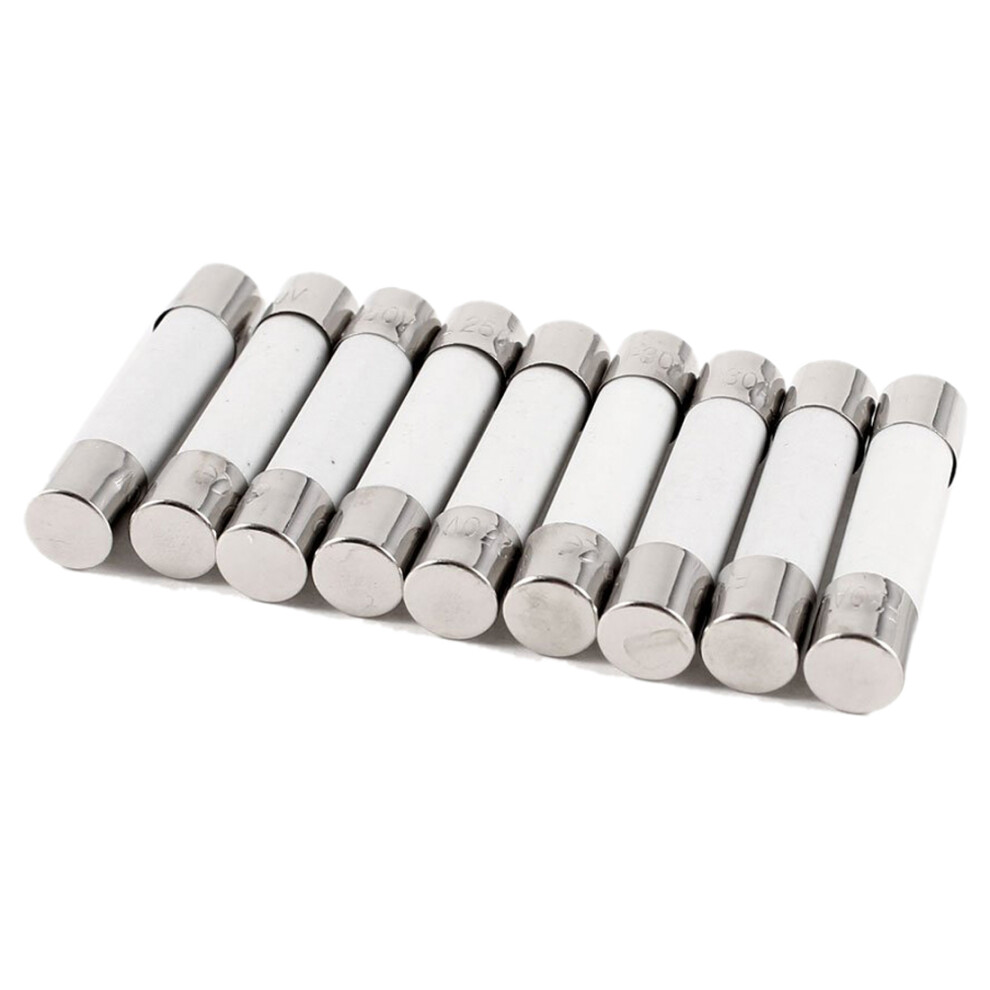 10 Pcs 250V 30A 6X30mm Cylindrical Ceramic Tube Fu 4851201156067