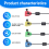4-pack fiskeswingers – LED-bettlarmindikatorer 7