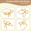 Schmetterlings-Serviettenringe, 6er-Set, goldener Serviettenhalter 10