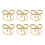 Schmetterlings-Serviettenringe, 6er-Set, goldener Serviettenhalter 2