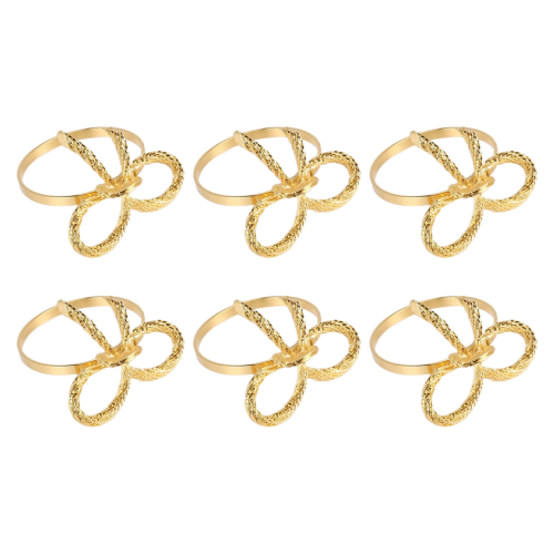 Schmetterlings-Serviettenringe, 6er-Set, goldener Serviettenhalter 2