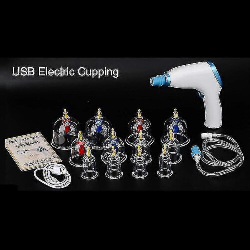 Electric Vacuum Suction Cupping Set Lymph Drainage Pain Relief Massage