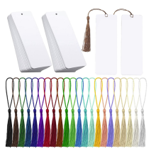 80 marcadores de libros en blanco con transferencia de calor DIY con