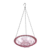 Alimentador suspenso em forma de flor para pássaros, banheira para pássaros