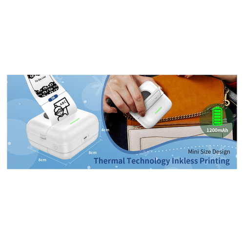 Mini thermische printer X5 Bluetooth draagbare zakprinter 1