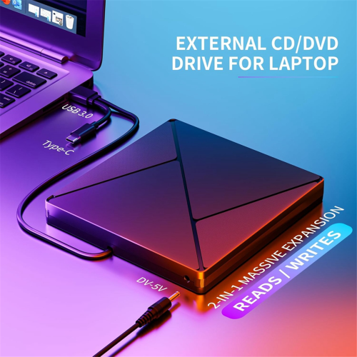 Unidade externa de CD/DVD, leitor e gravador de DVD portátil R 2