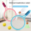 2PCS Children'S Badminton Racket Set, Two Person T 6