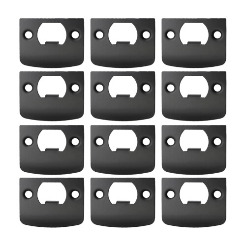 12 PCS Door Strike Plate, Black Deadbolt Stainless 1