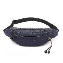 (Dark blue) Outdoor Sports Small Waist Bag Men Women Running Fanny Pack