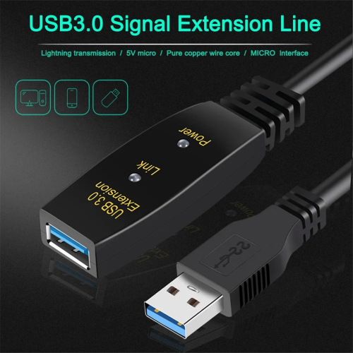 CableCreation Cavo di prolunga attivo USB 3.0, 5 m, cavo USB maschio a