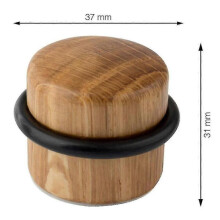 Round Wooden Door Stopper Self Adhesive Anti-collision Door Rear Stop Home Wall Floor Furniture Protection Mute Silent Block